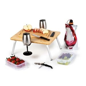 GSI Gourmet Picnic Set Table For Two Picnic 10 Piece Set with Carry Bag